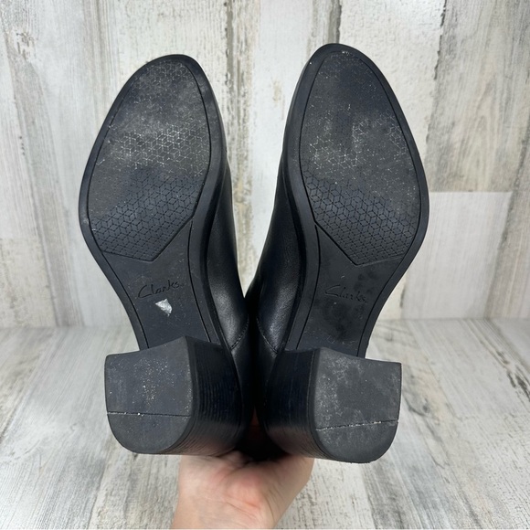 Clarks Mascarpone Bay Women's Black Leather Slip On Chelsea Boots #1082 - Picture 11 of 12
